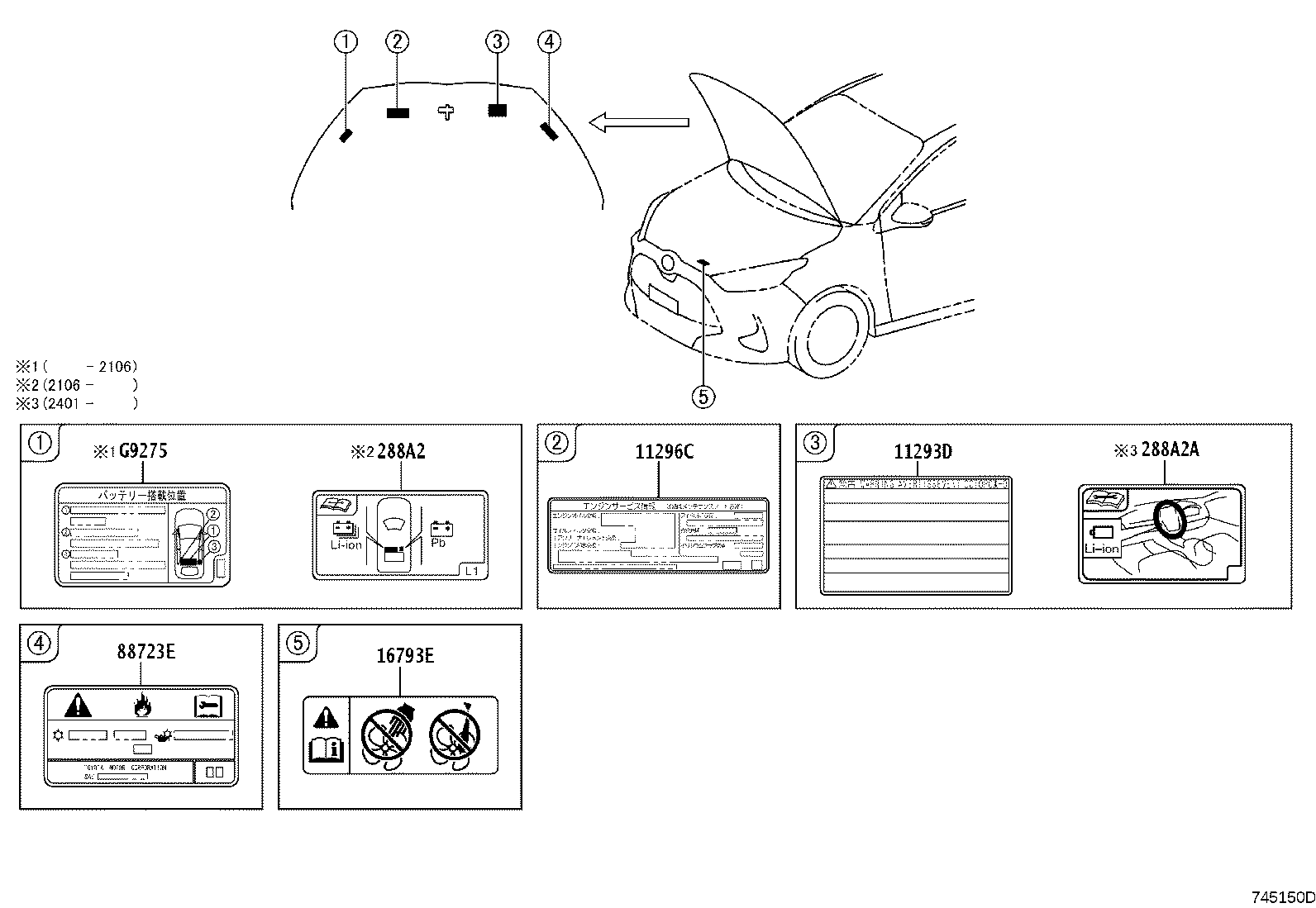 11296-36080 LABEL, ENGINE SERVICE INFORMATION product image