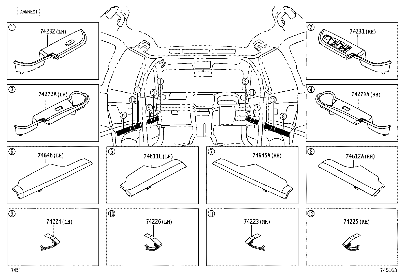 74348-BZ030-B0 HOLDER, VISOR product image