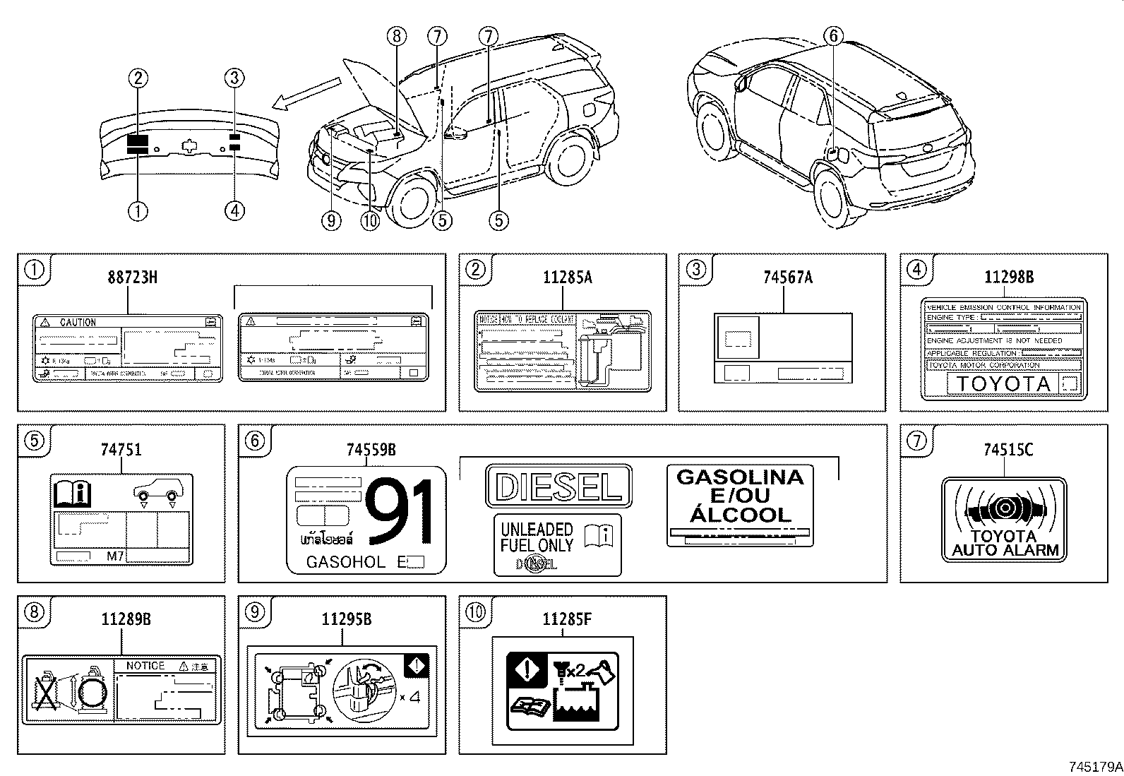 11298-0E040 LABEL, EMISSION CONTROL INFORMATION product image