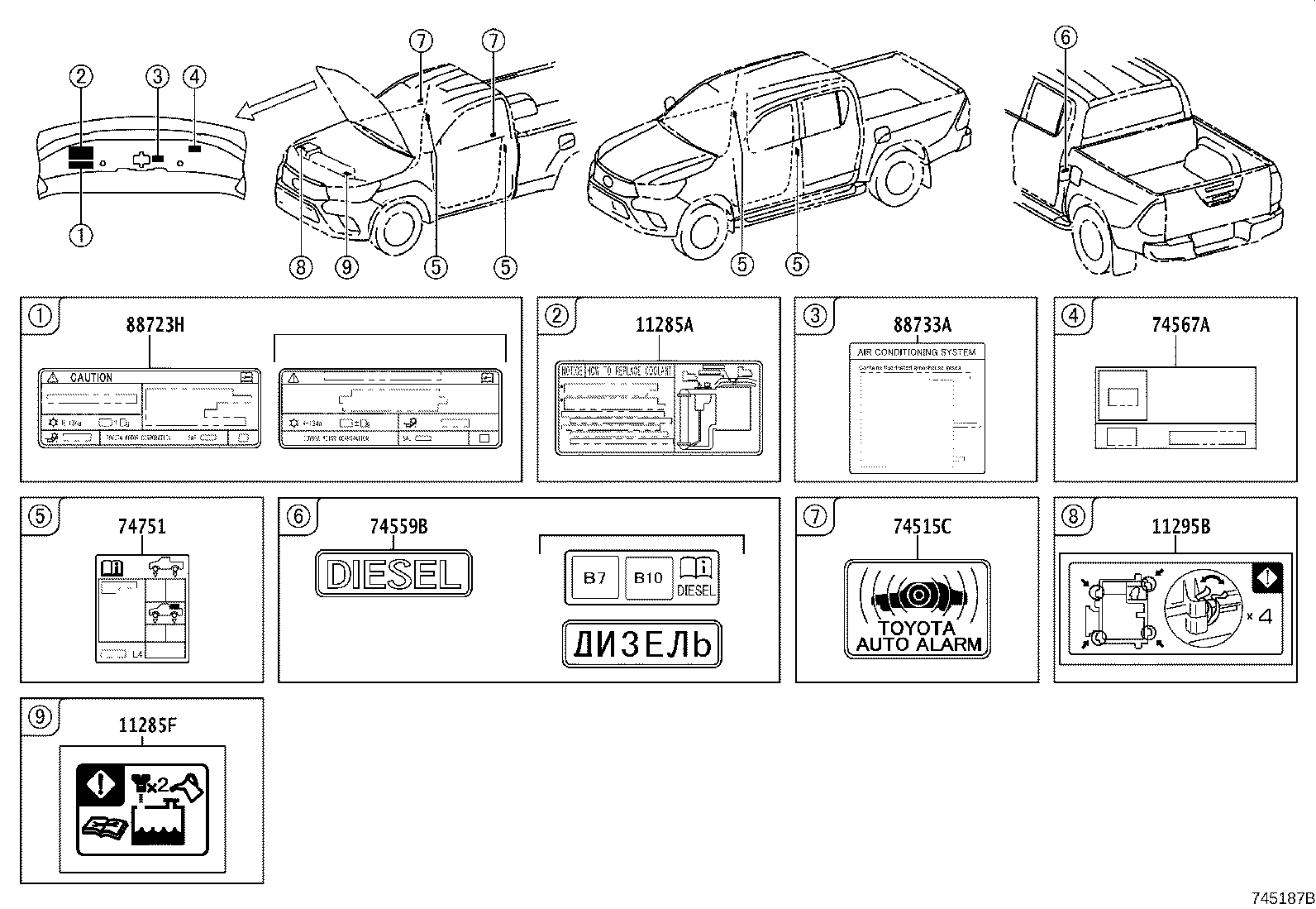 11285-0E050 LABEL, COOLANT SYSTEM CAUTION product image