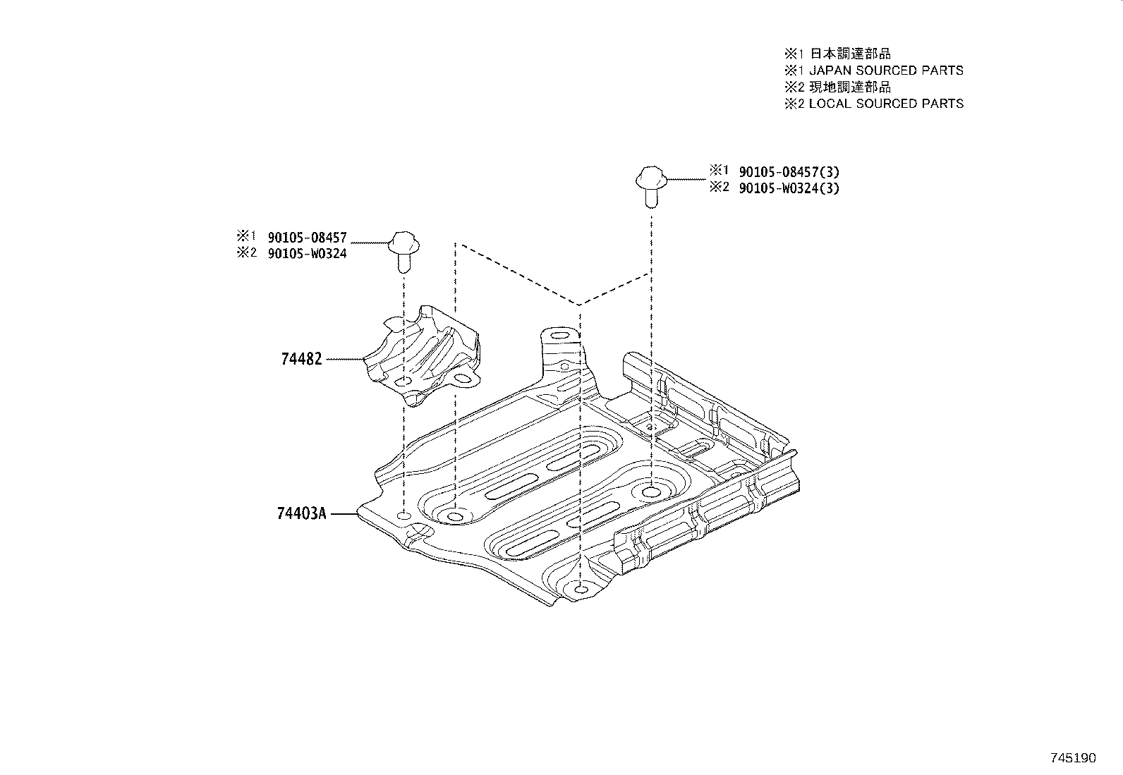 74404-52200 CLAMP SUB-ASSY, BATTERY product image