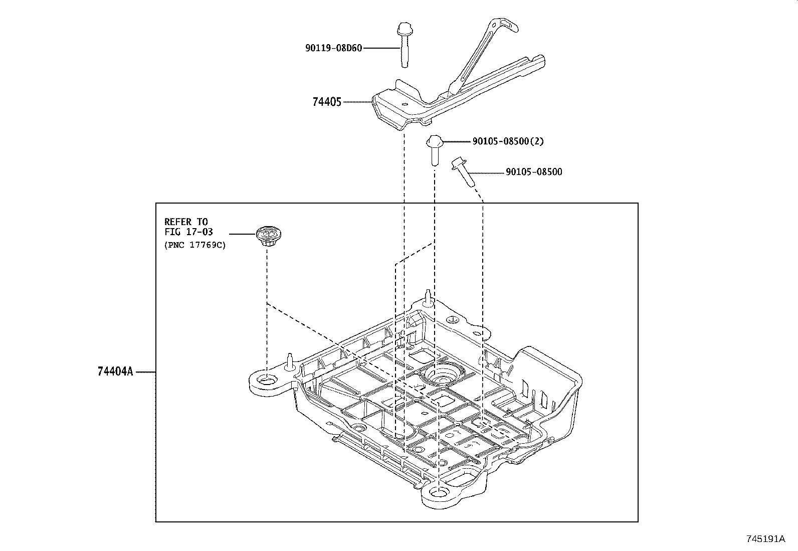 74404-52200 CLAMP SUB-ASSY, BATTERY product image