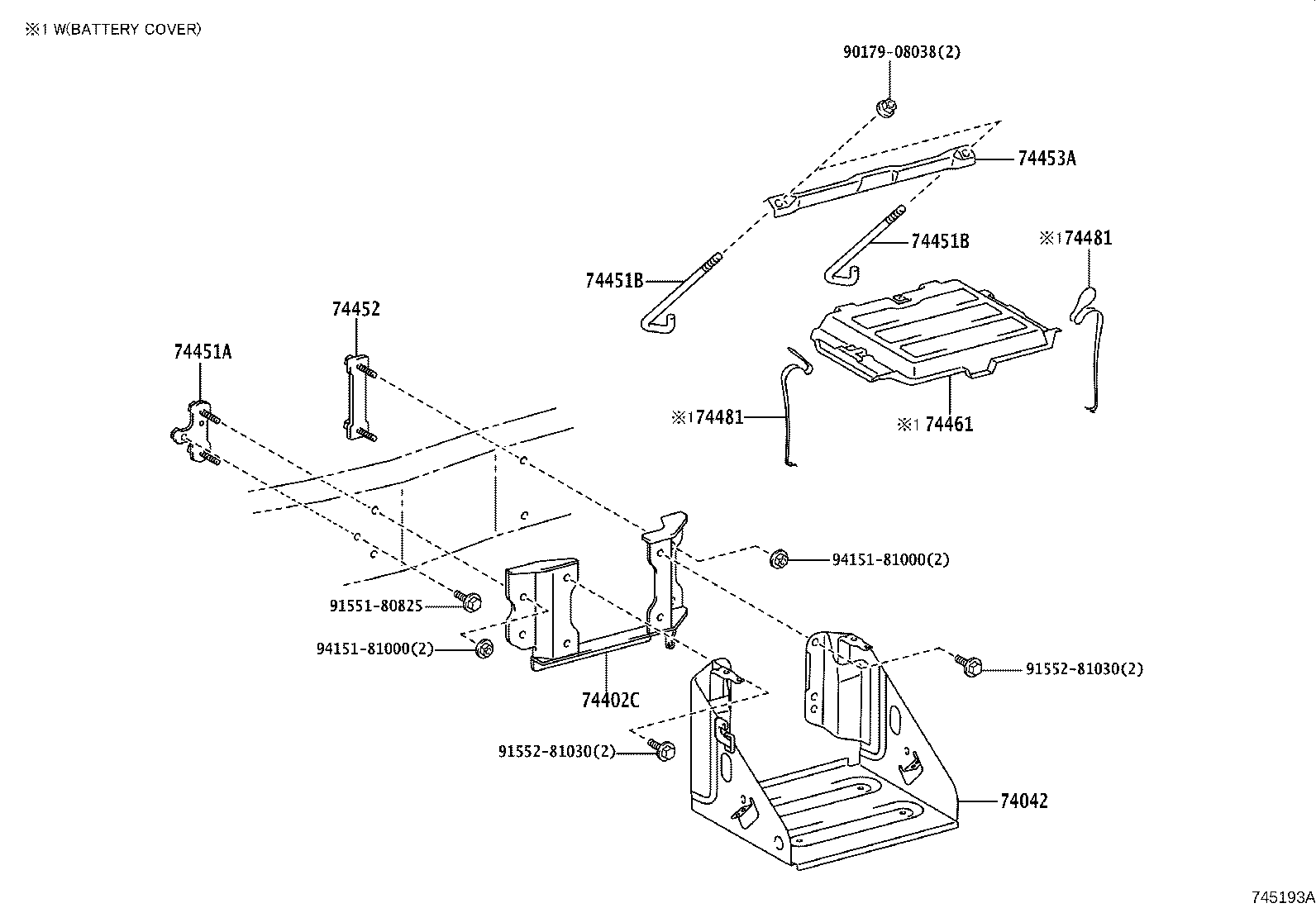 74452-37320 PLATE, BATTERY SET product image