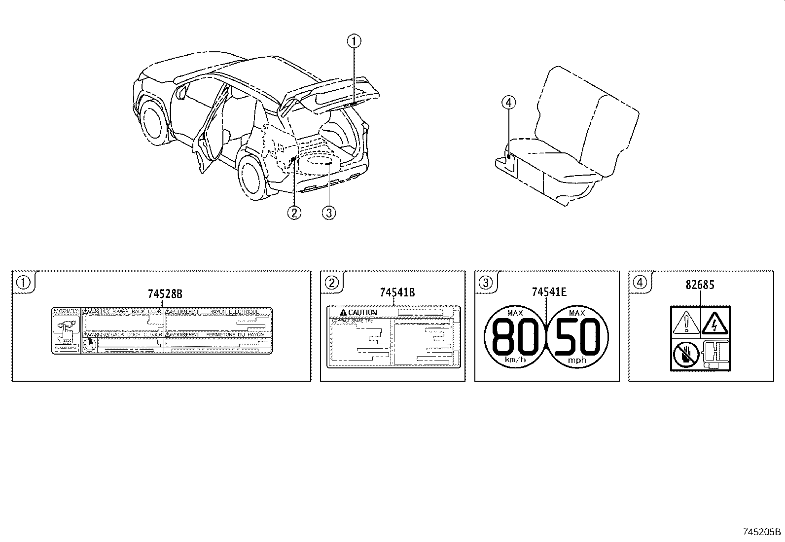 42661-42F10 LABEL, TIRE PRESSURE INFORMATION product image