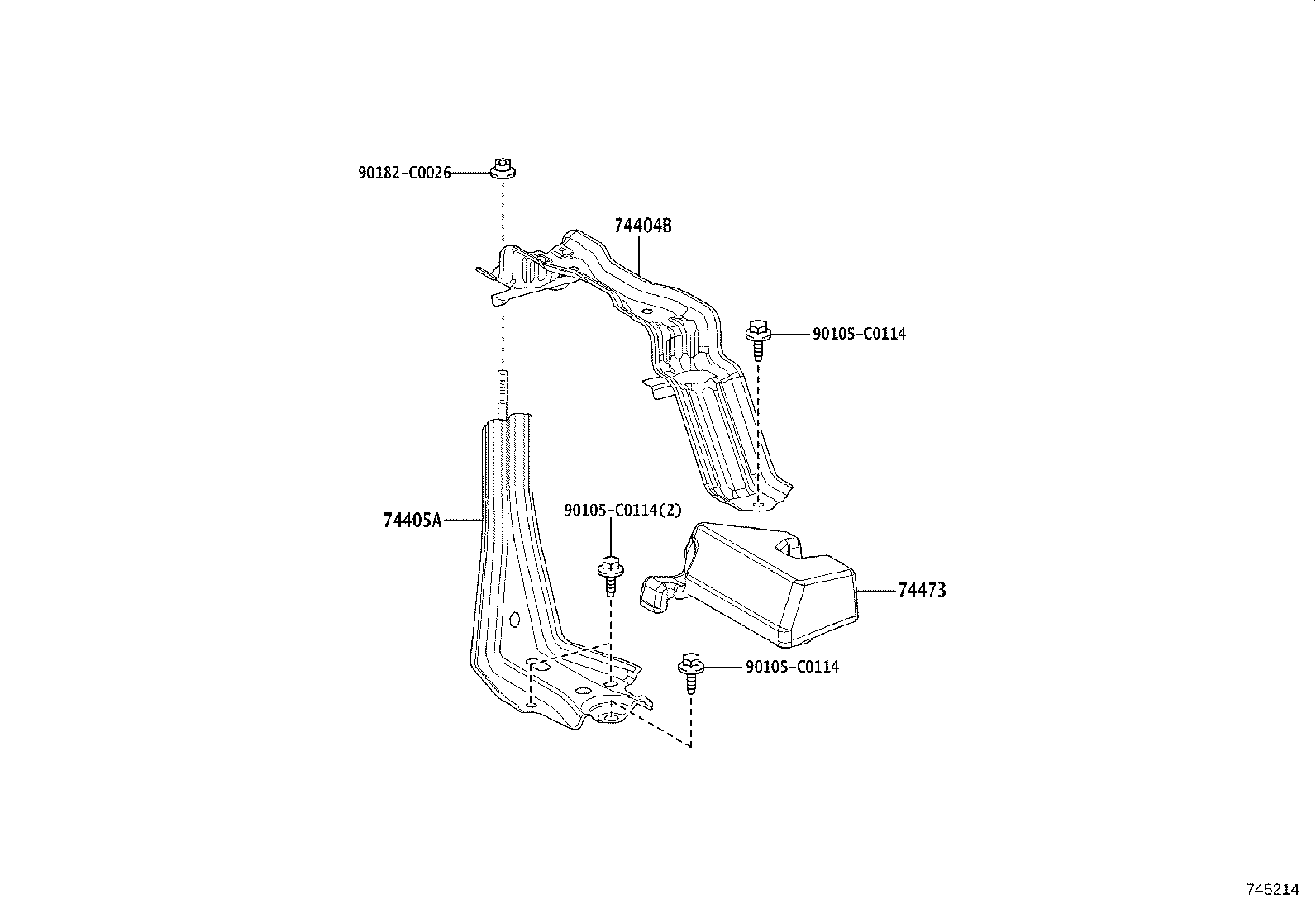 74473-0R020 SPACER, BATTERY product image