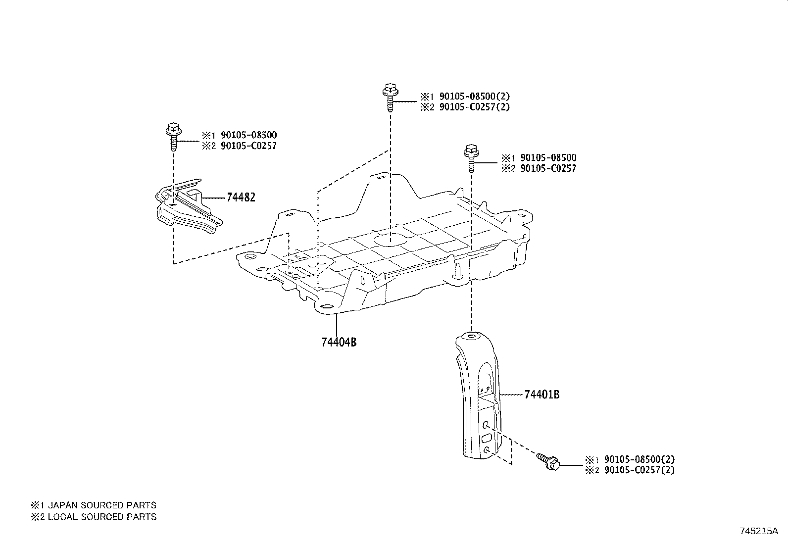 74473-0R020 SPACER, BATTERY product image