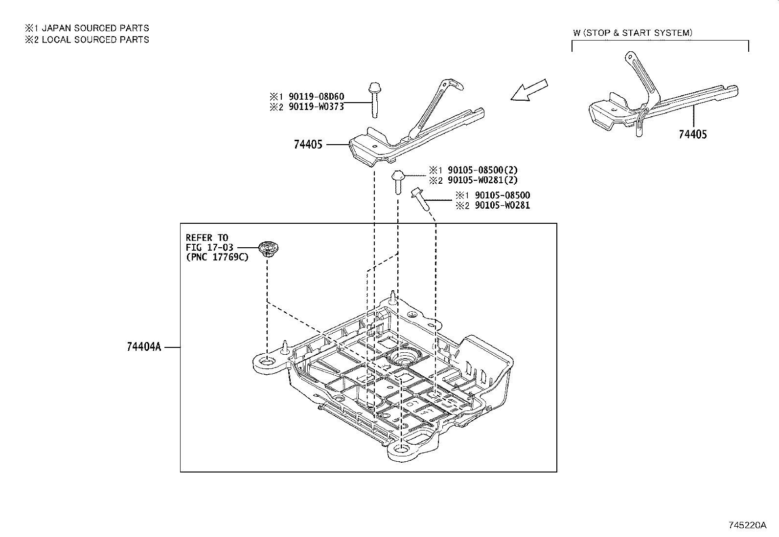 74405-K2010 CLAMP SUB-ASSY, BATTERY, NO.2 product image