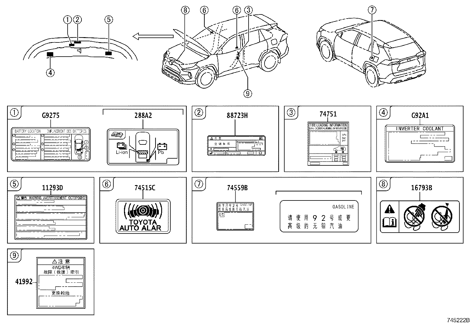 42661-0R280 LABEL, TIRE PRESSURE INFORMATION product image