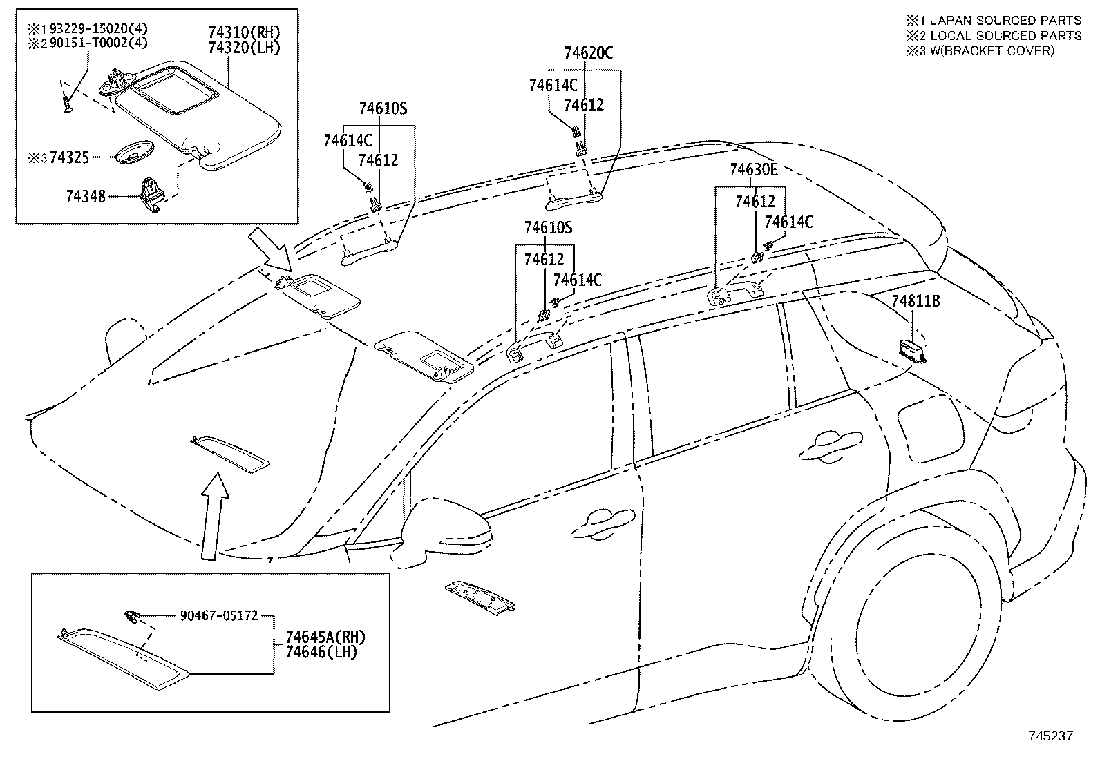 69285-0A040 HANDLE, DOOR PULL product image