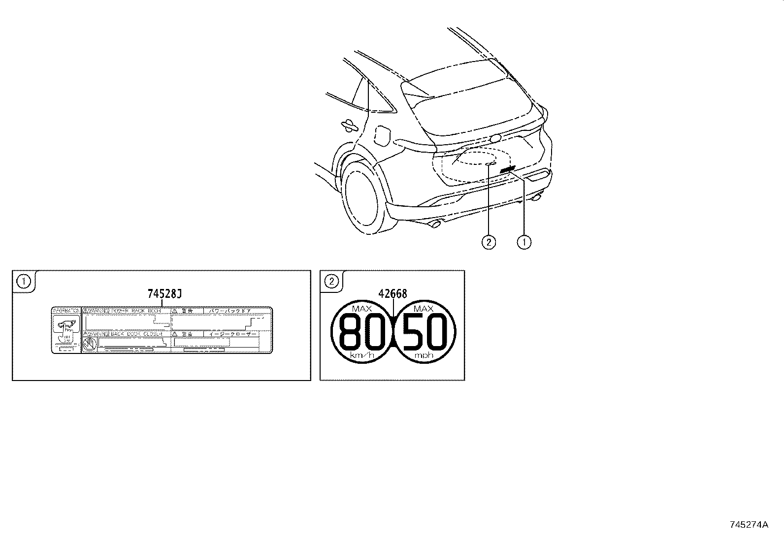 88723-42110 LABEL, COOLER SERVICE CAUTION product image