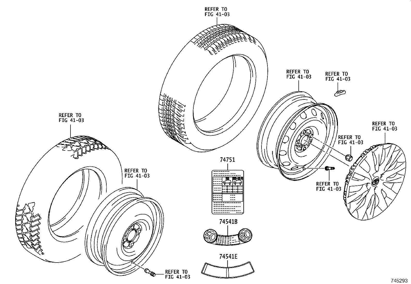 42661-WC002 LABEL, TIRE PRESSURE INFORMATION product image