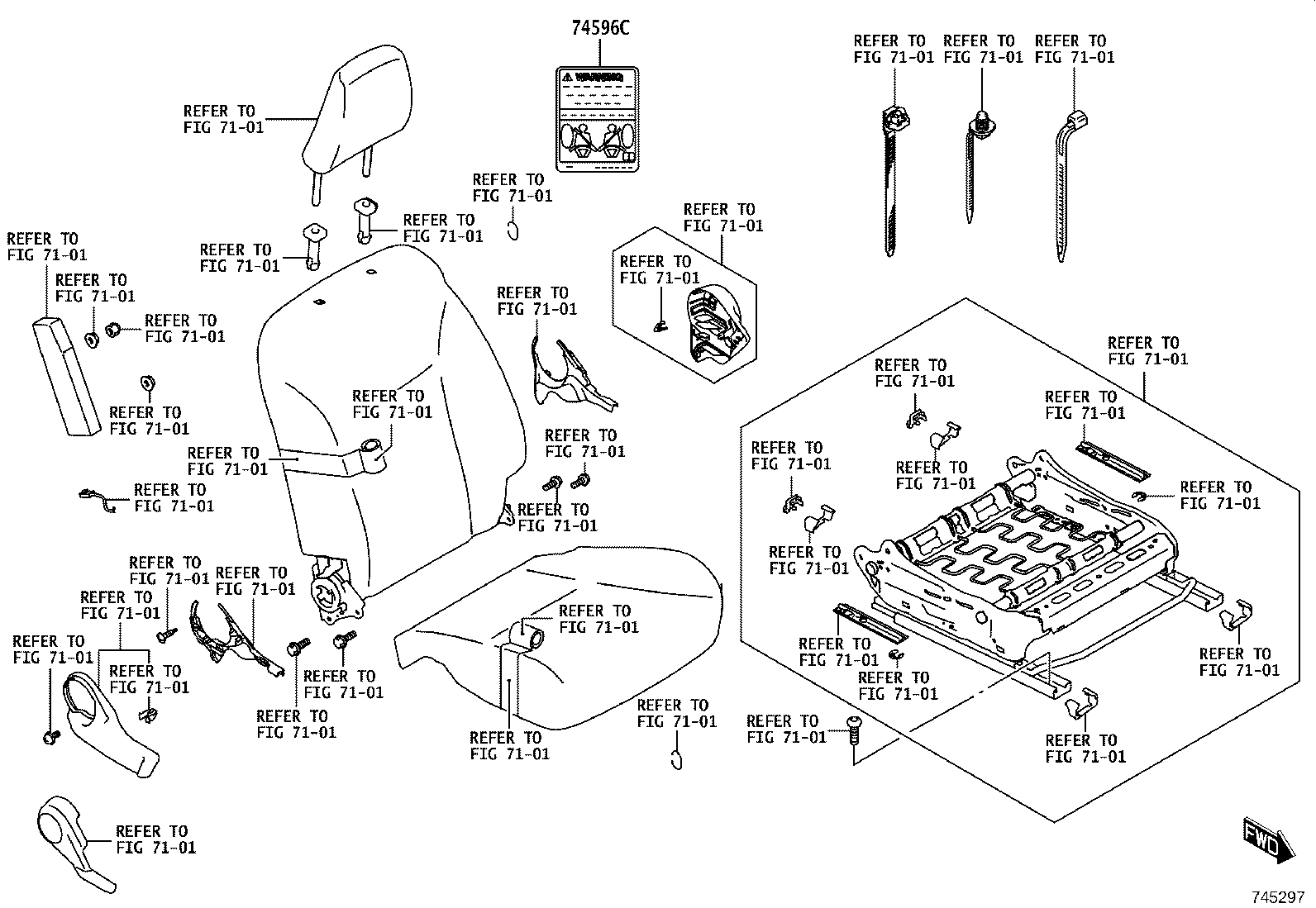 42661-WC002 LABEL, TIRE PRESSURE INFORMATION product image