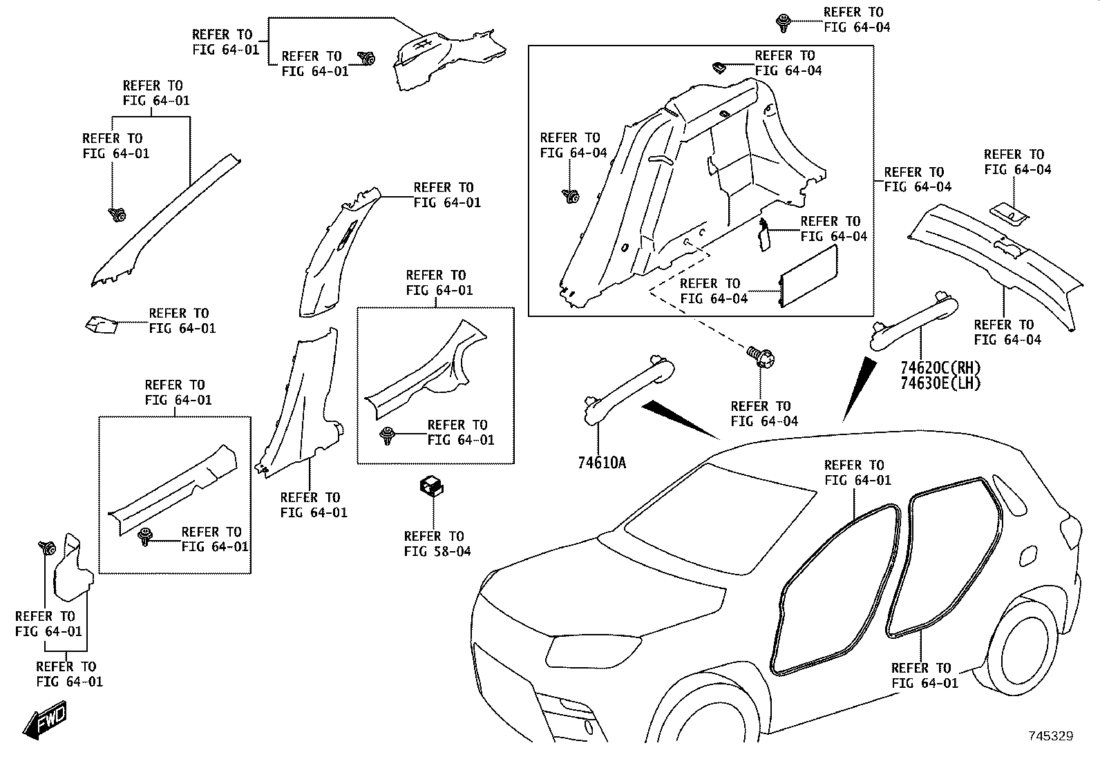 74232-WC001 PANEL, FRONT ARMREST BASE, UPPER LH product image