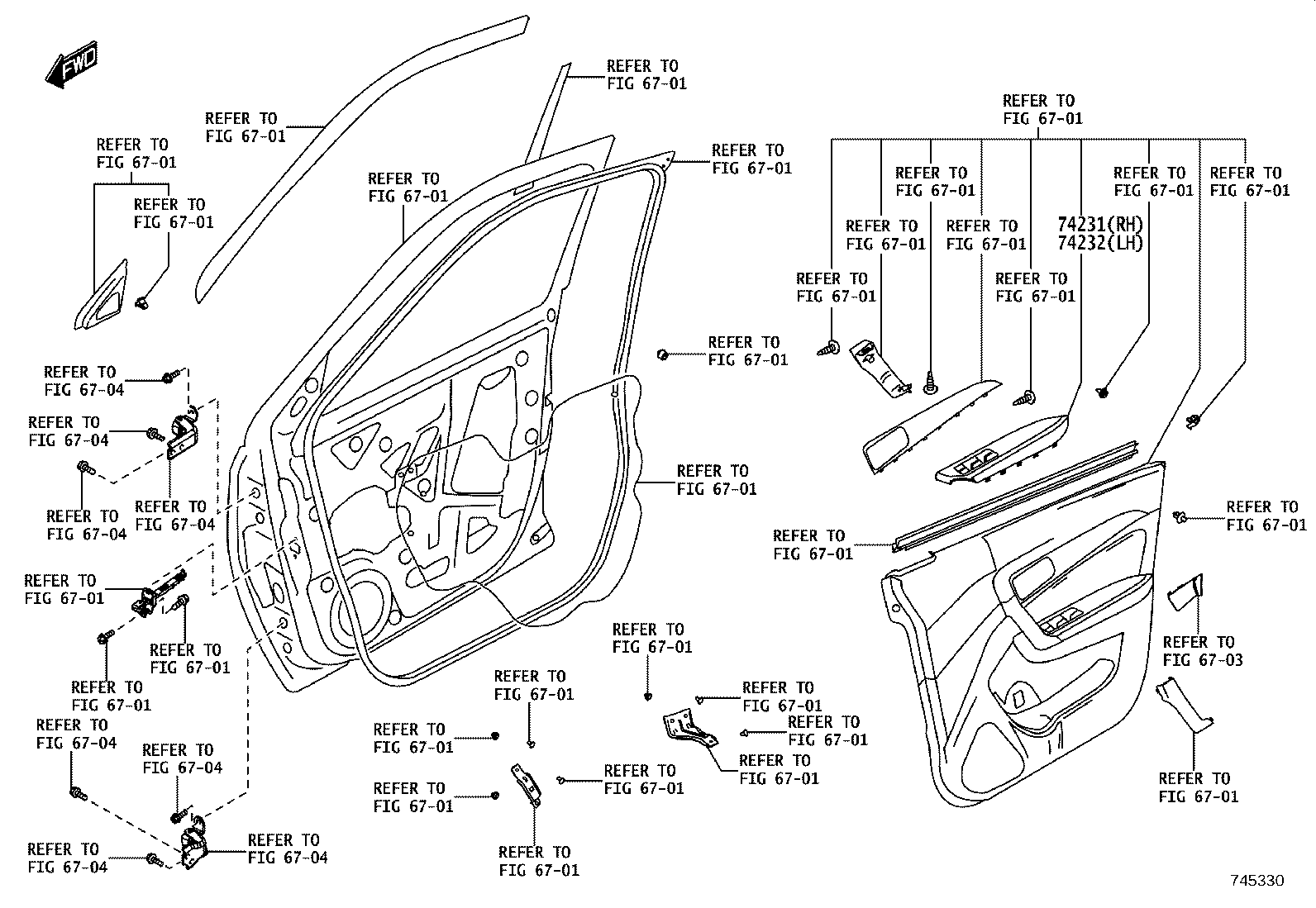 74232-WC001 PANEL, FRONT ARMREST BASE, UPPER LH product image