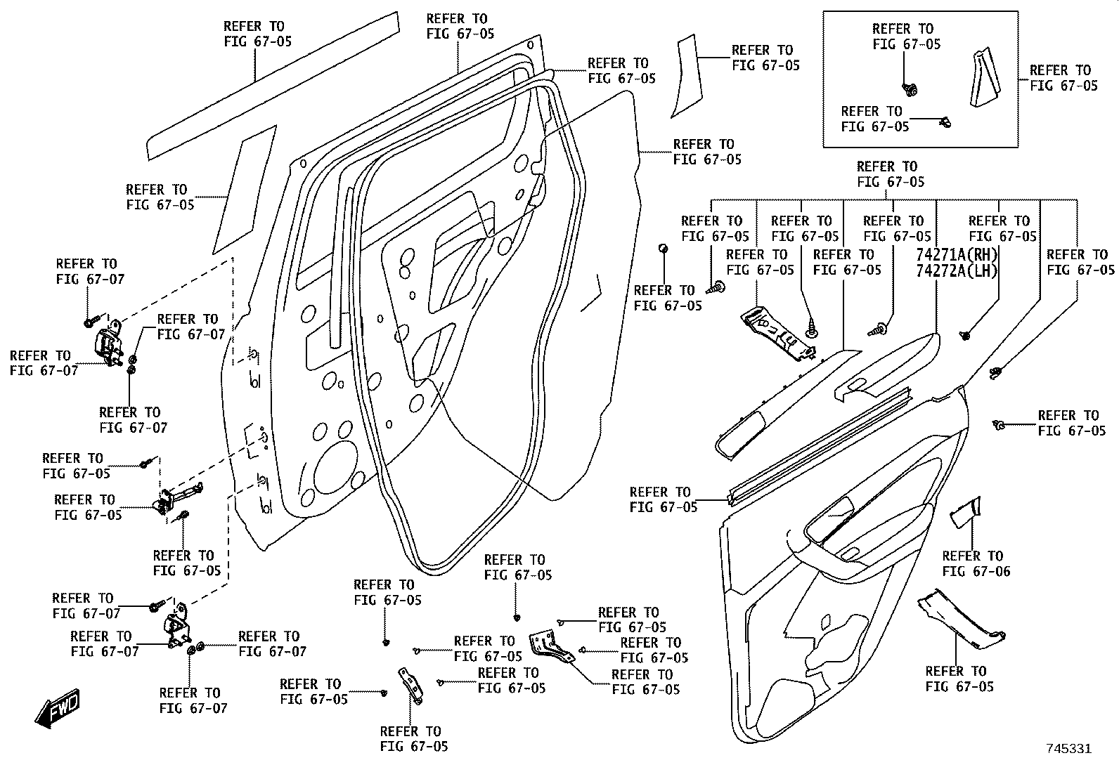 74232-WC001 PANEL, FRONT ARMREST BASE, UPPER LH product image