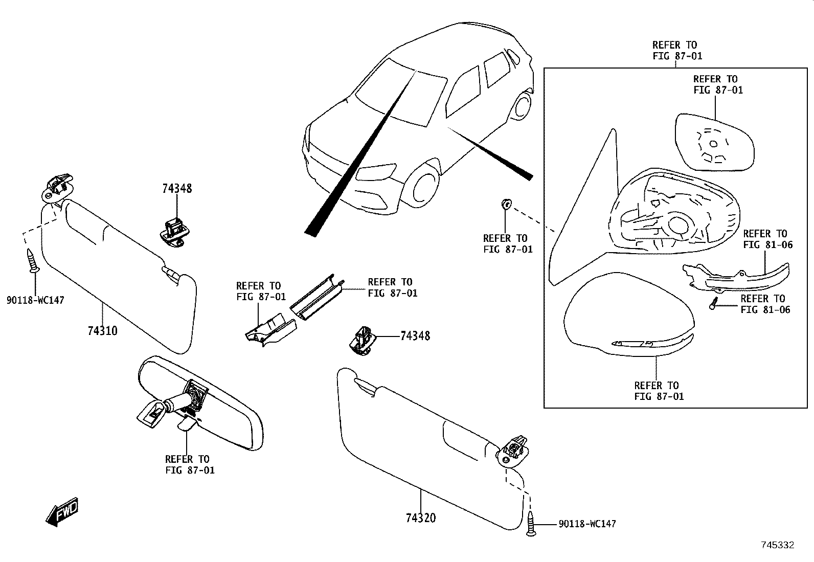74232-WC001 PANEL, FRONT ARMREST BASE, UPPER LH product image