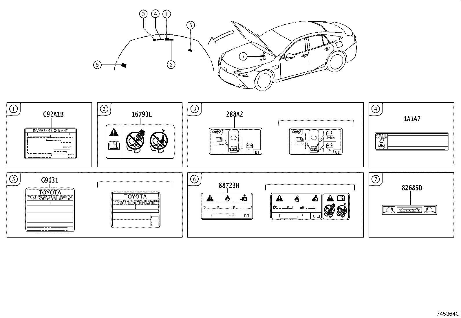 Toyota 861C8-48010 LABEL, MOBILE WIRELESS CHARGER CAUTION