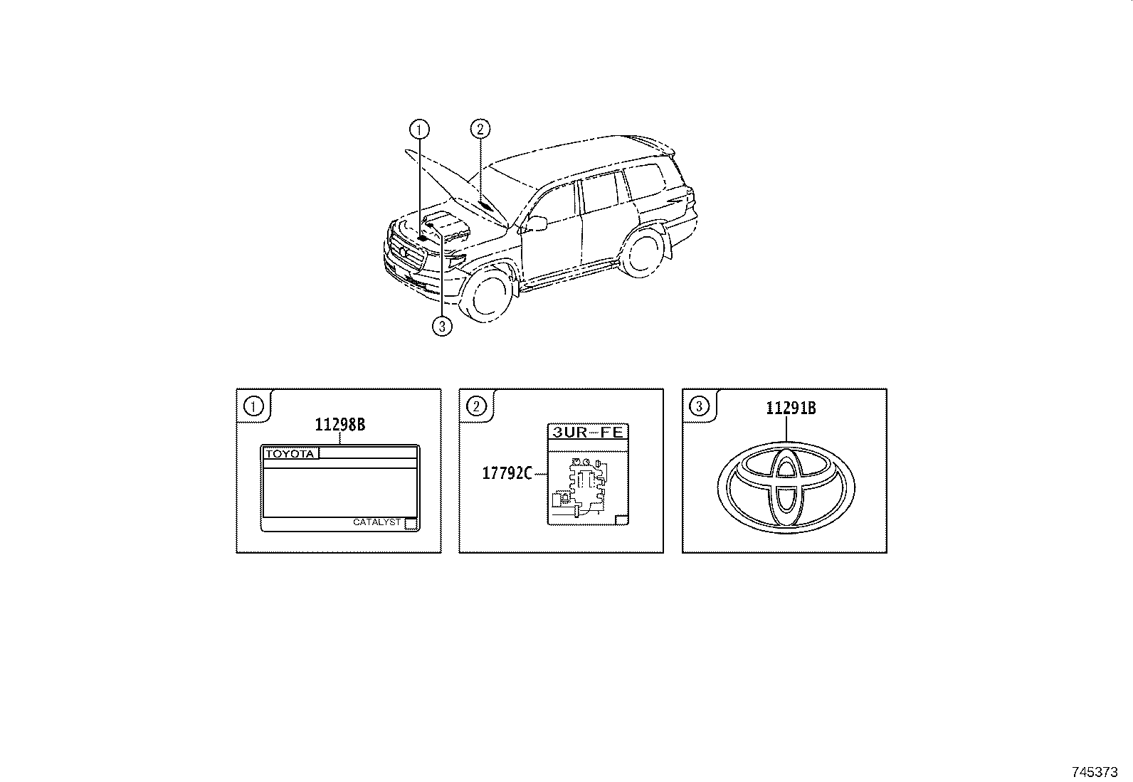 11298-38245 LABEL, EMISSION CONTROL INFORMATION product image