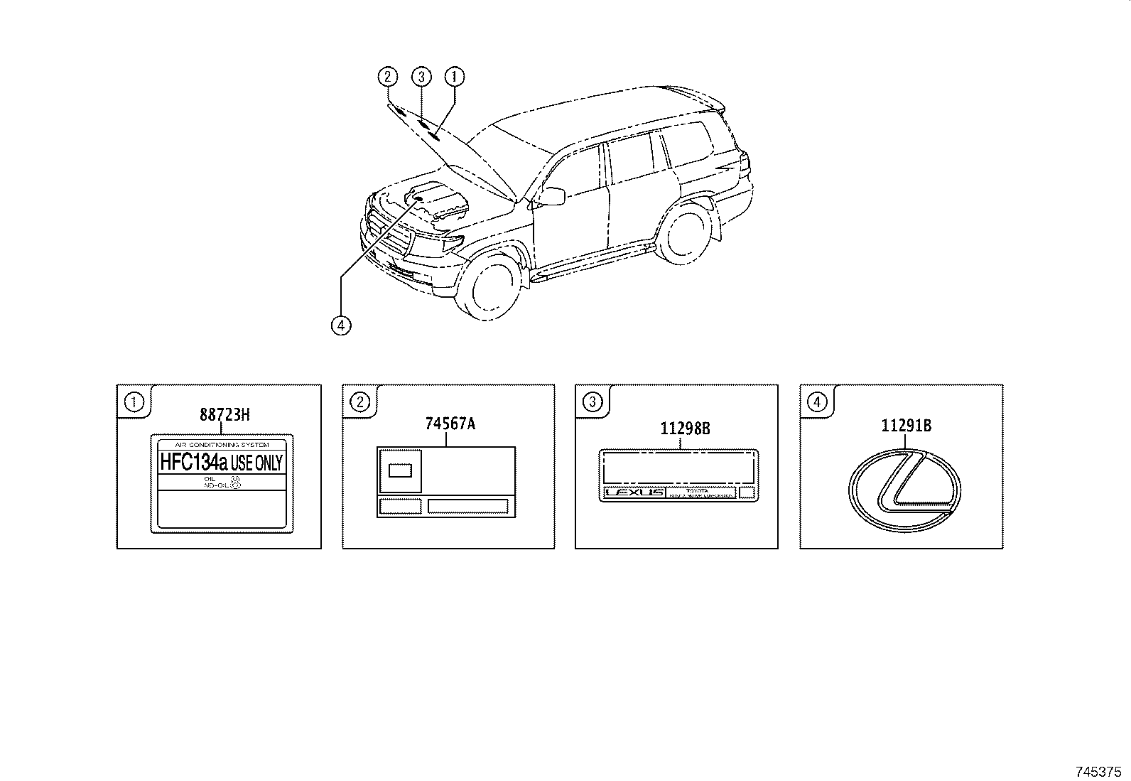 11298-38190 LABEL, EMISSION CONTROL INFORMATION product image