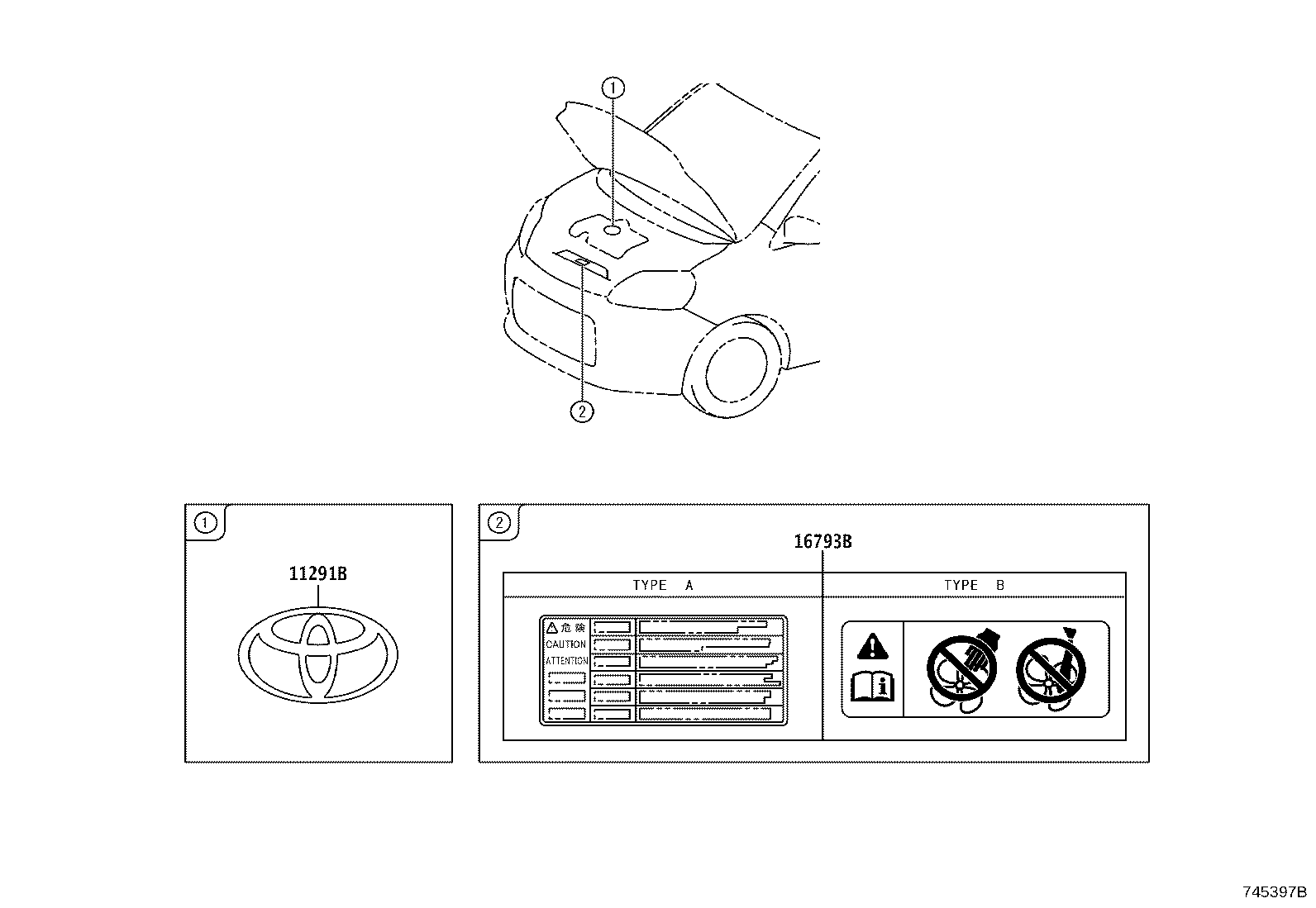 74543-52300 LABEL, REAR SEAT CAUTION product image