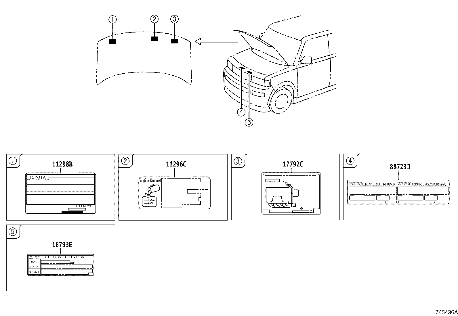 Toyota 11298-21092 LABEL, EMISSION CONTROL INFORMATION