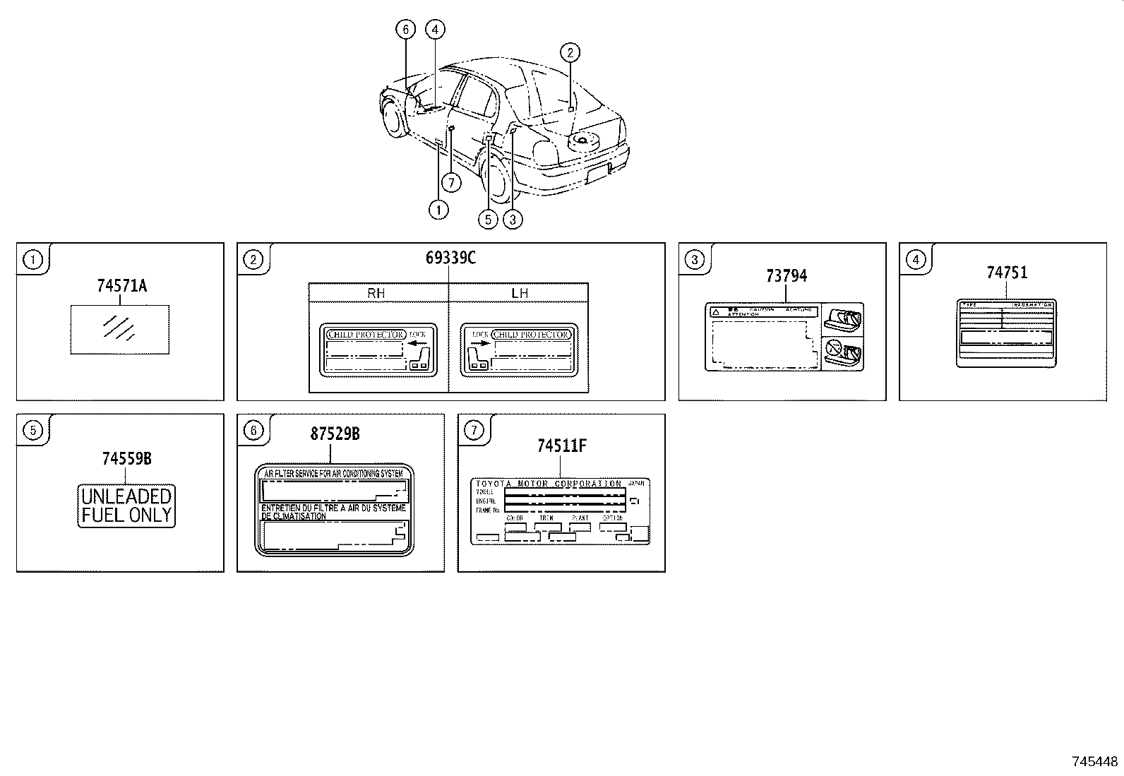 42661-52060 LABEL, TIRE PRESSURE INFORMATION product image