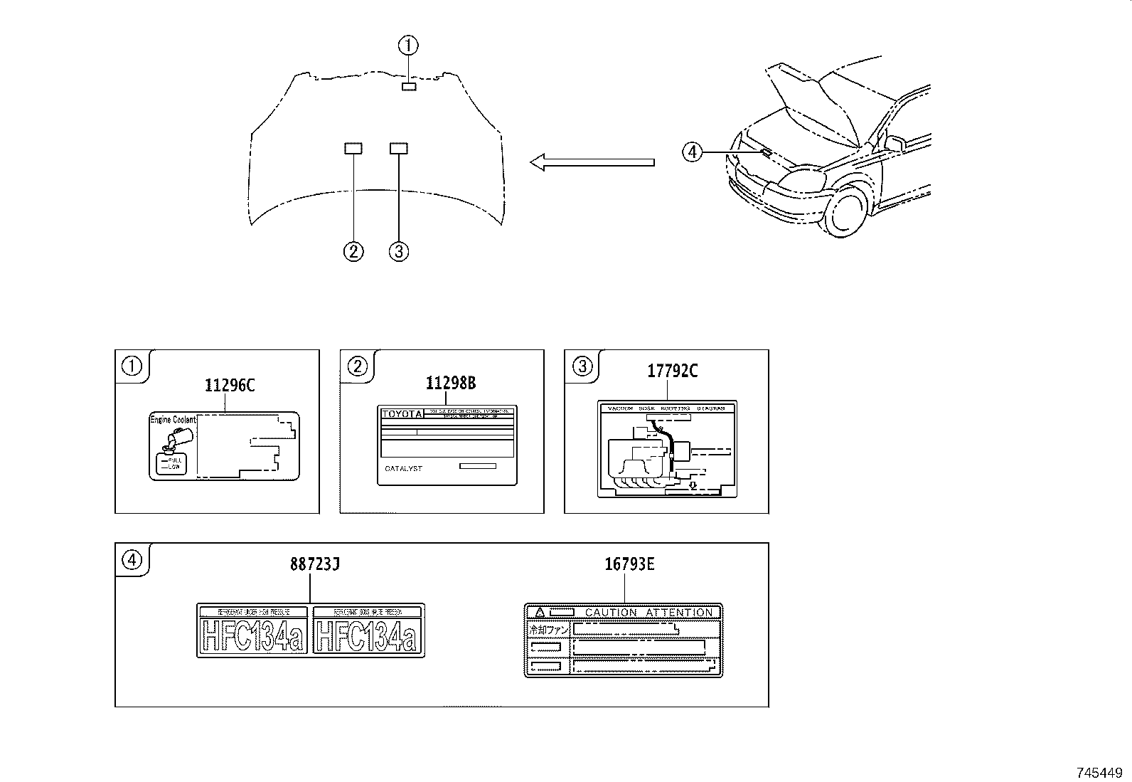 11298-21061 LABEL, EMISSION CONTROL INFORMATION product image