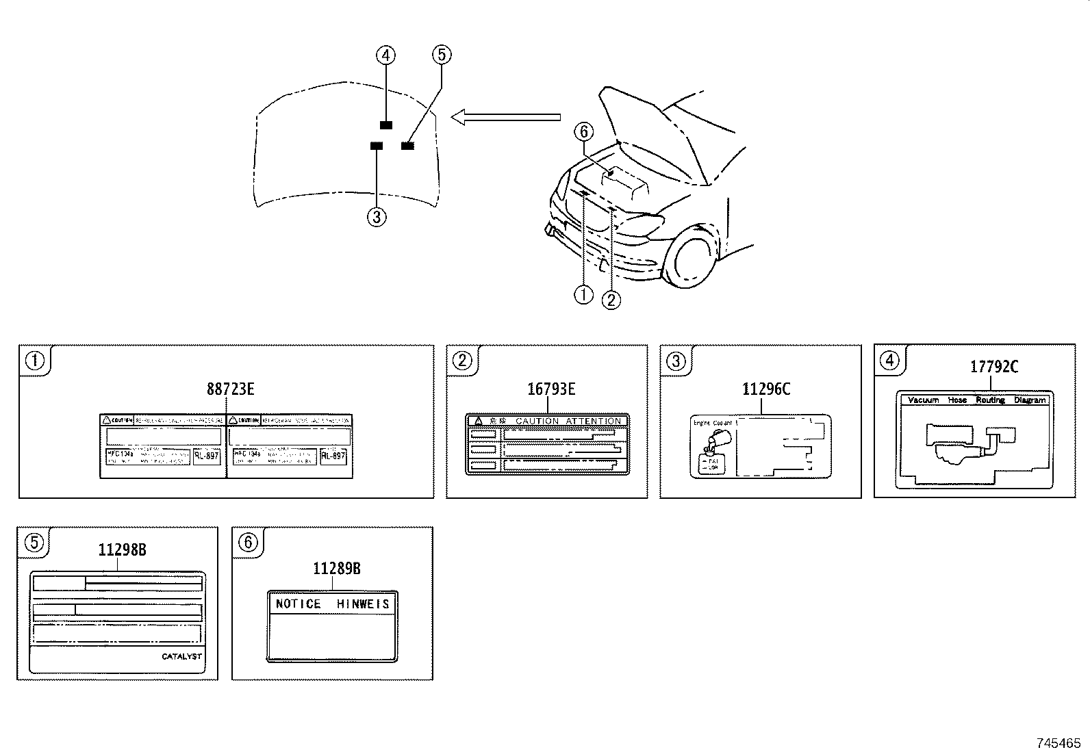 11298-22151 LABEL, EMISSION CONTROL INFORMATION product image
