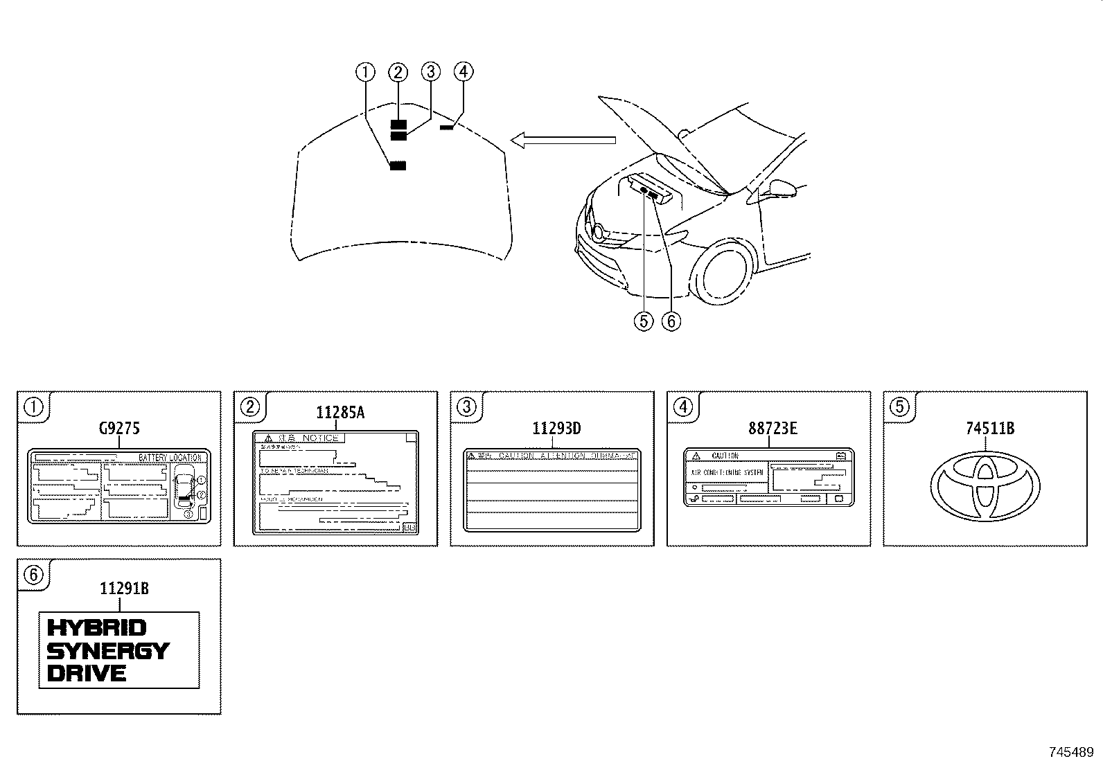 74594-12010 LABEL, PACKAGE TRAY TRIM INFORMATION product image
