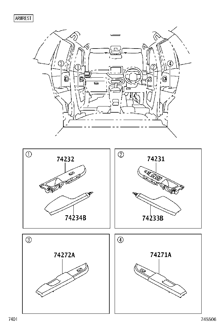 74348-BZ080-B0 HOLDER, VISOR product image