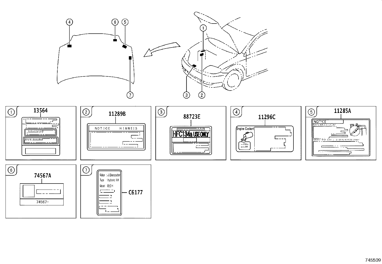 11285-0G010 LABEL, COOLANT SYSTEM NOTICE product image