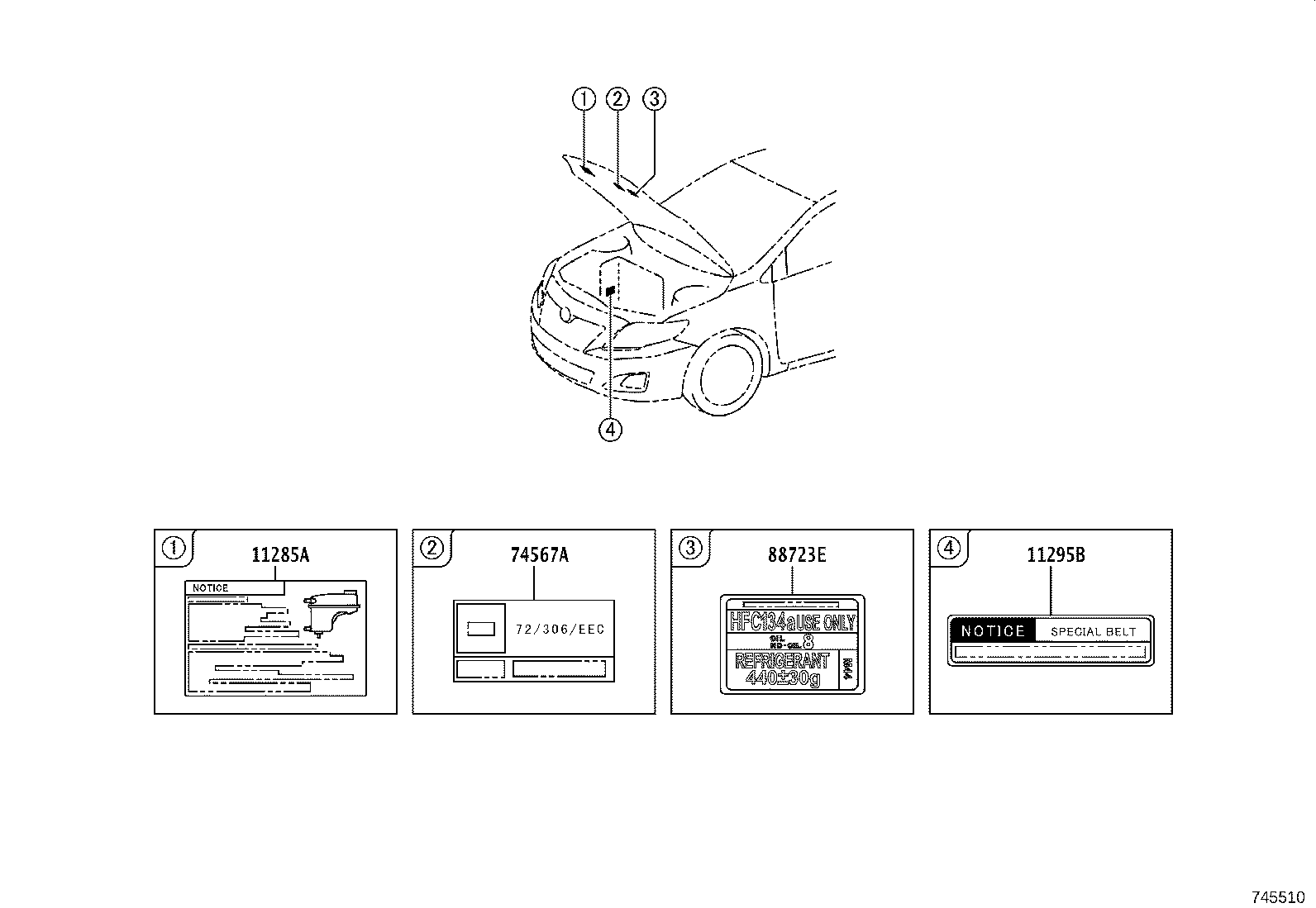 42661-02410 LABEL, TIRE PRESSURE INFORMATION product image