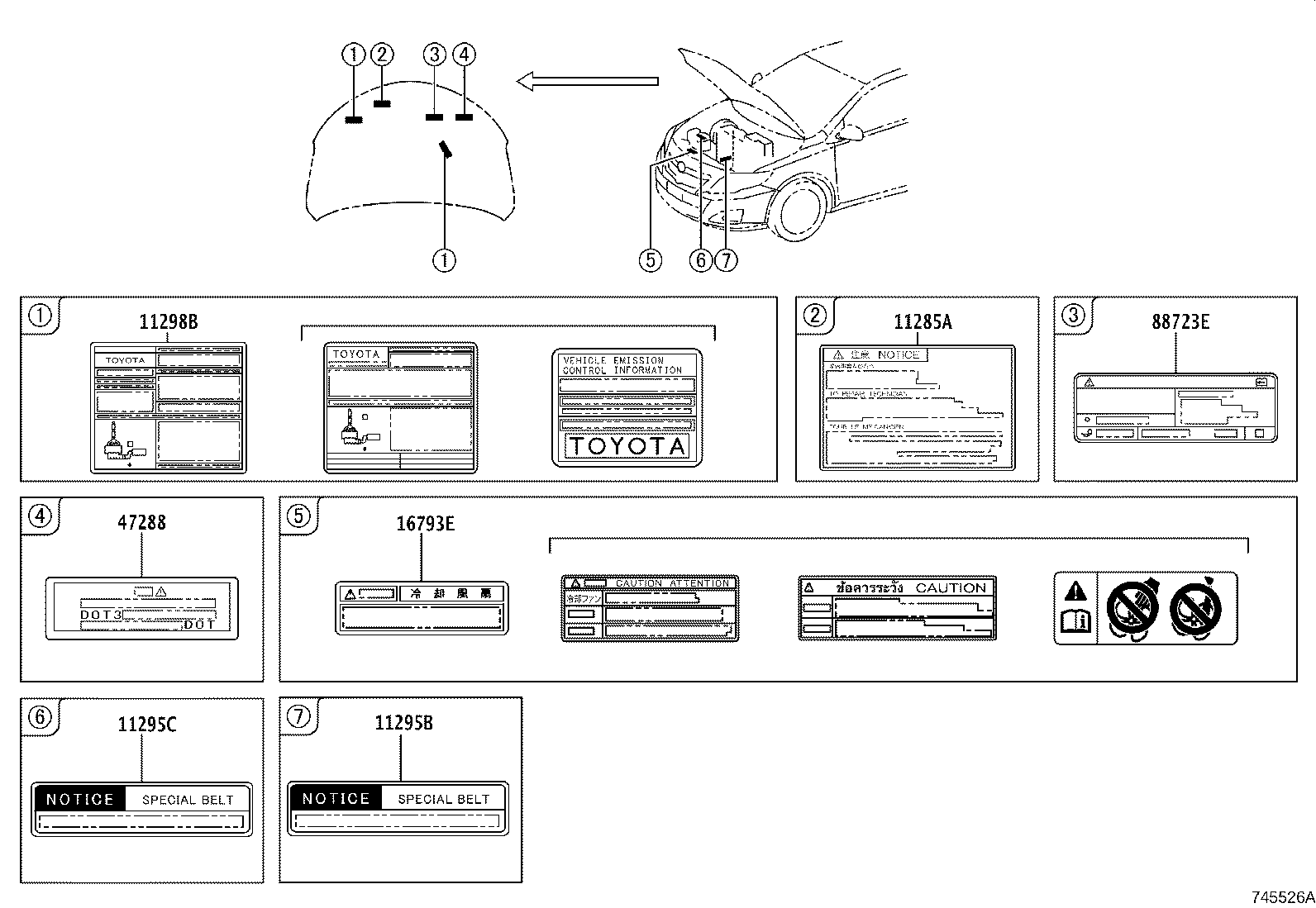 42661-02430 LABEL, TIRE PRESSURE INFORMATION product image