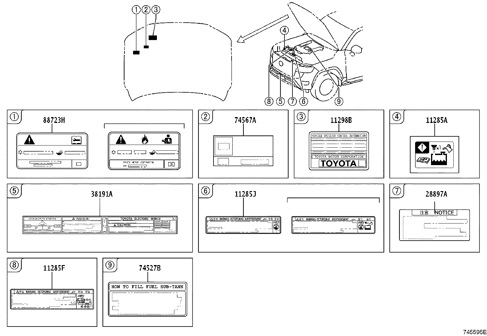 11298-52010 LABEL, EMISSION CONTROL INFORMATION product image