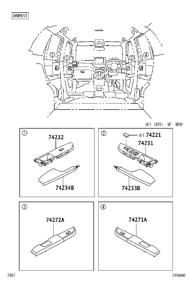 74348-BZ080-B0 HOLDER, VISOR product image