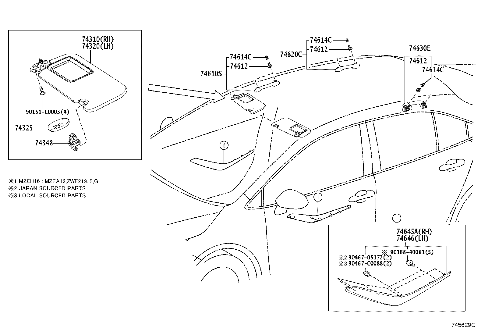 74232-02K80 PANEL, FRONT ARMREST BASE, UPPER LH product image