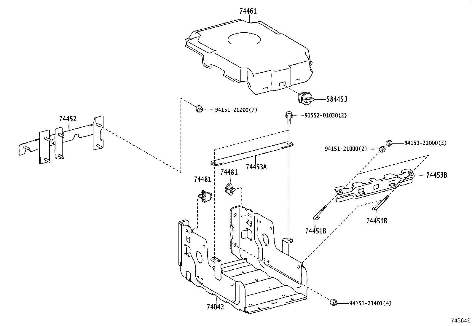 74452-37320 PLATE, BATTERY SET product image