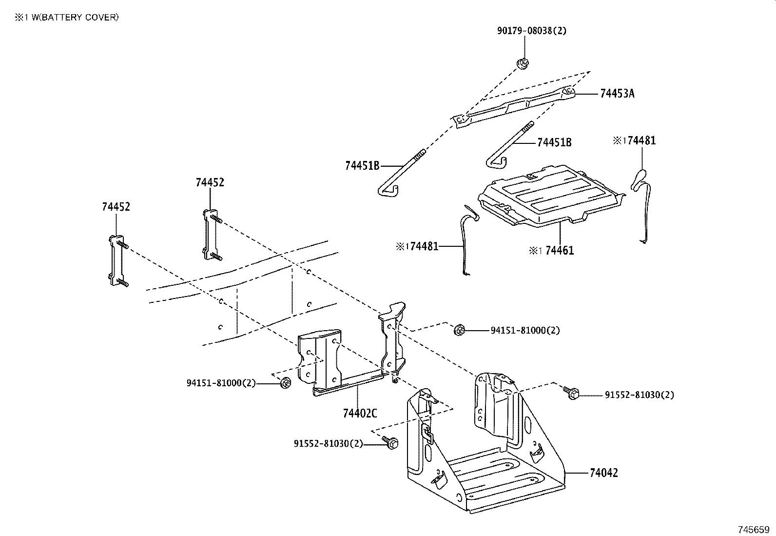 74452-37320 PLATE, BATTERY SET product image