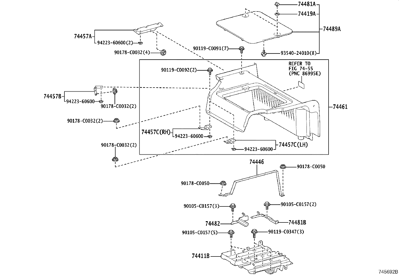74446-0S020 BAND, BATTERY product image