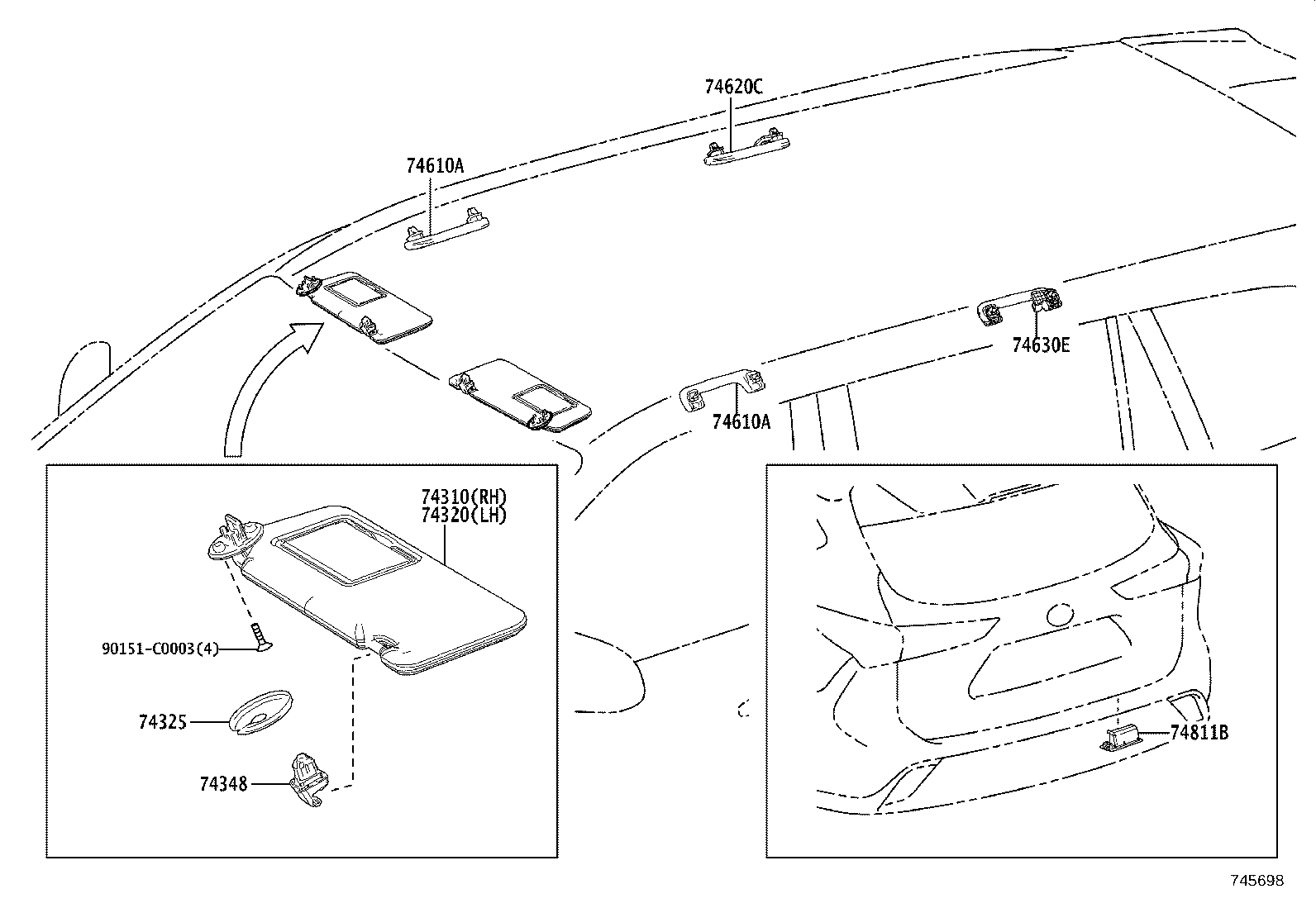 74232-0E170 PANEL, FRONT ARMREST BASE, UPPER LH product image