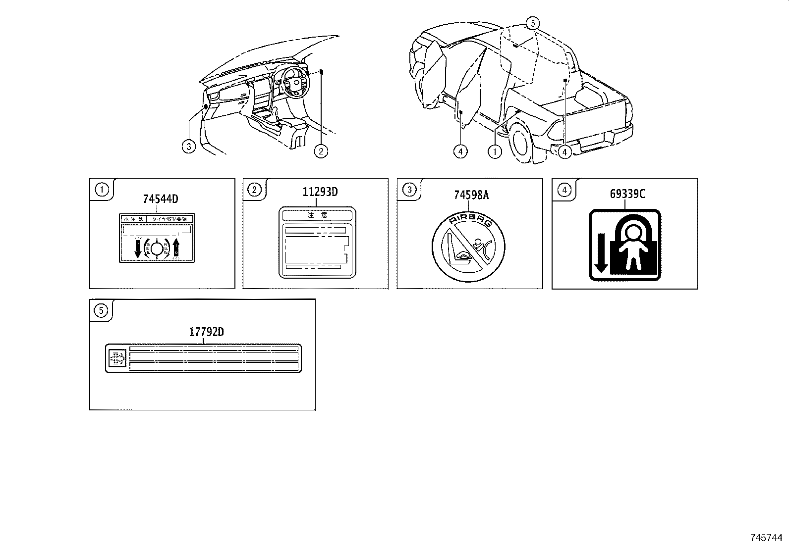 42661-YP040 LABEL, TIRE PRESSURE INFORMATION product image