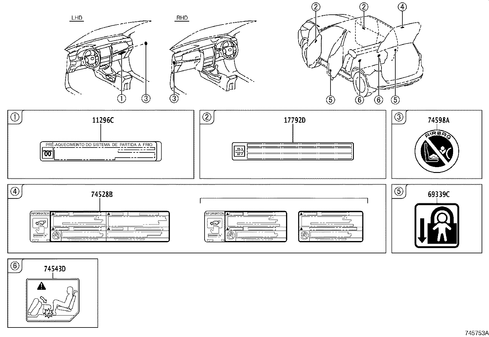42661-0KT40 LABEL, TIRE PRESSURE INFORMATION product image