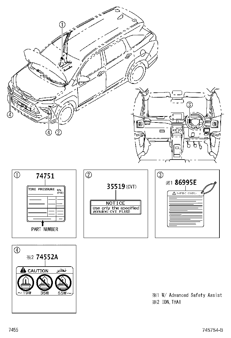 Toyota 41991-BZ210 PLATE, CAUTION