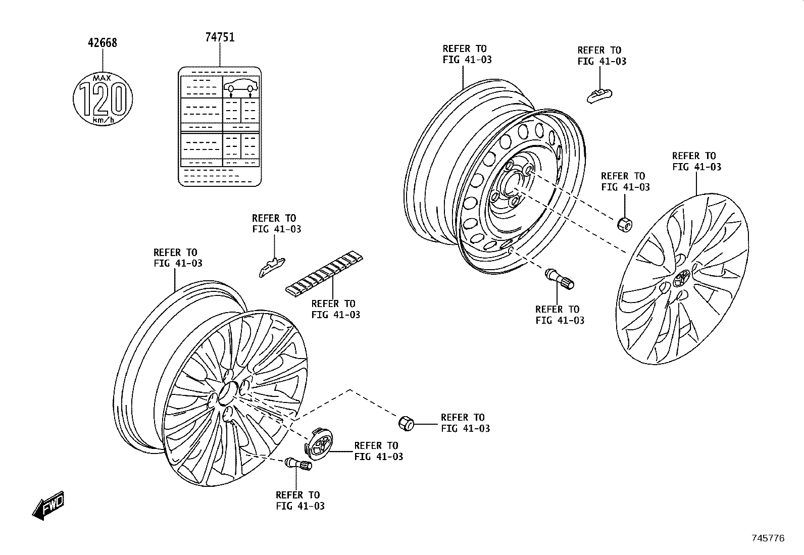 42661-WC016 LABEL, TIRE PRESSURE INFORMATION product image