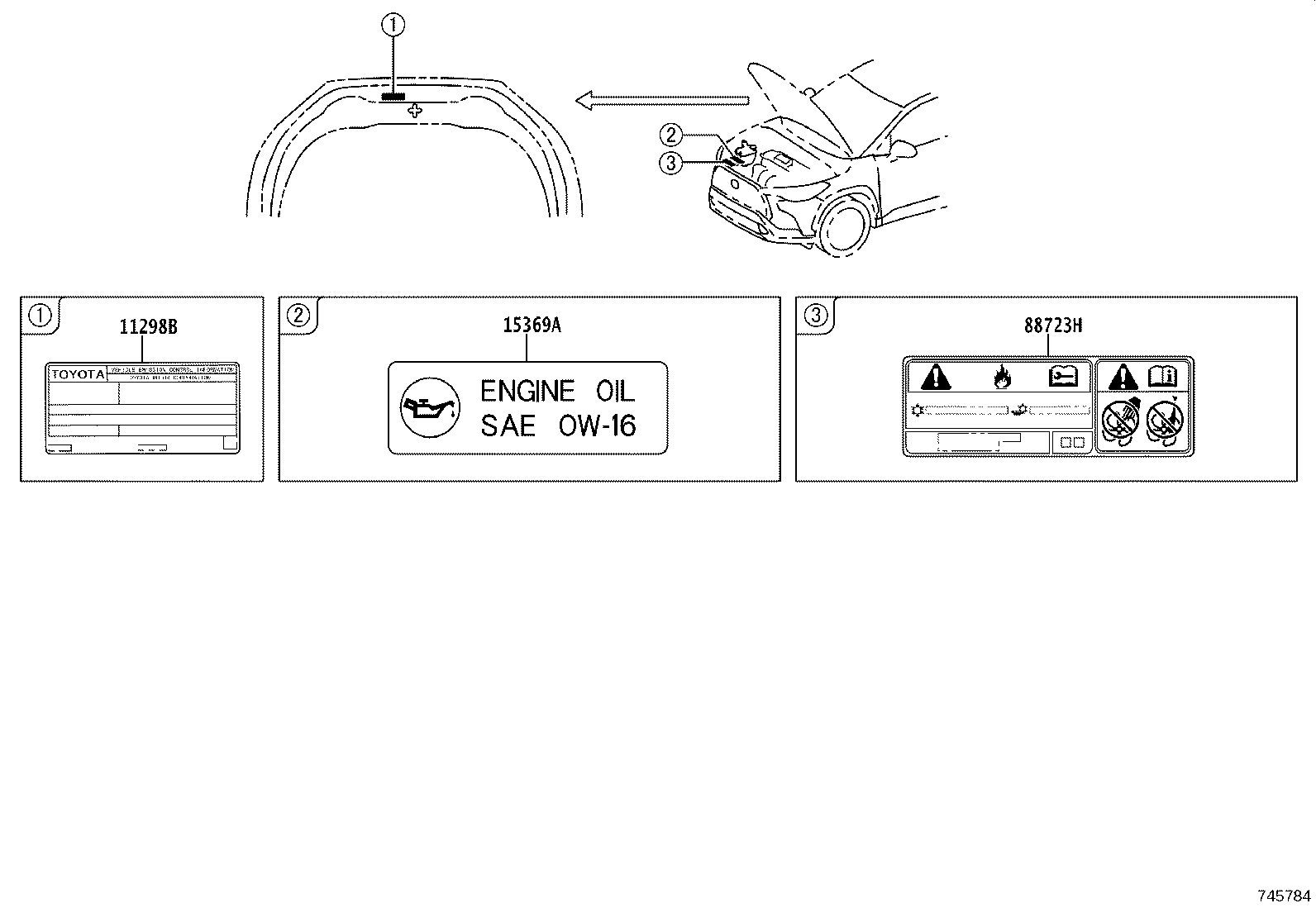 11298-F2033 LABEL, EMISSION CONTROL INFORMATION product image