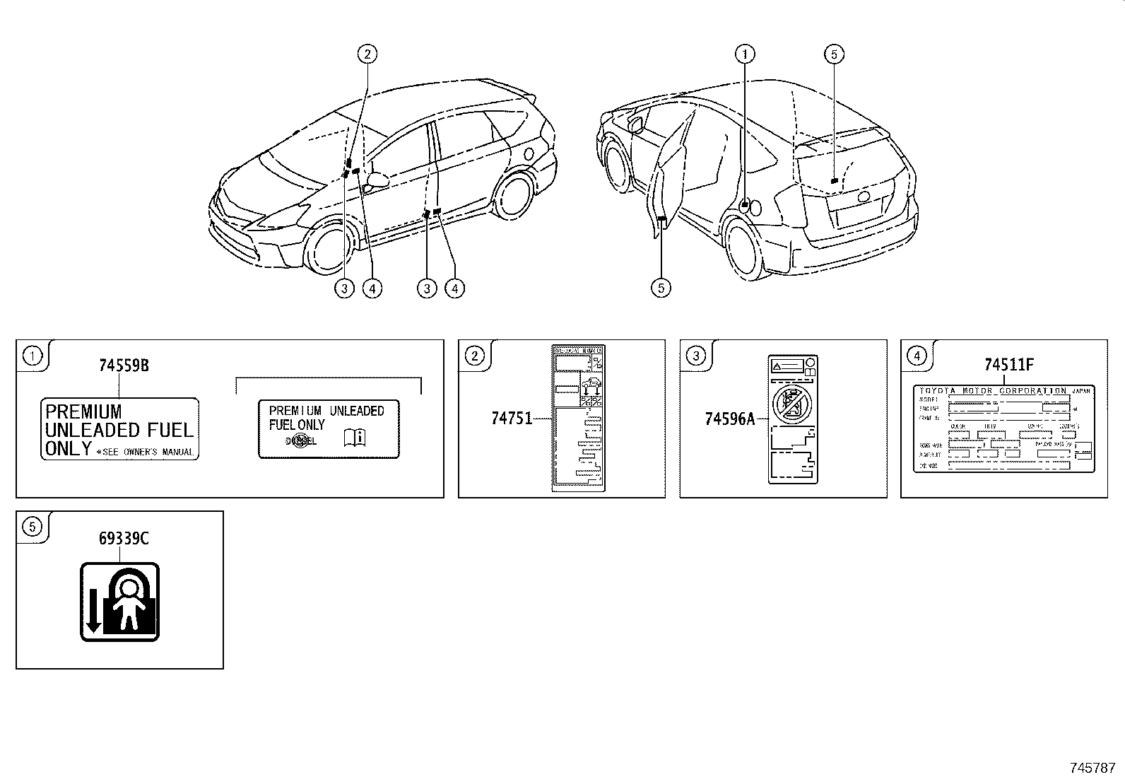 42661-47830 LABEL, TIRE PRESSURE INFORMATION product image
