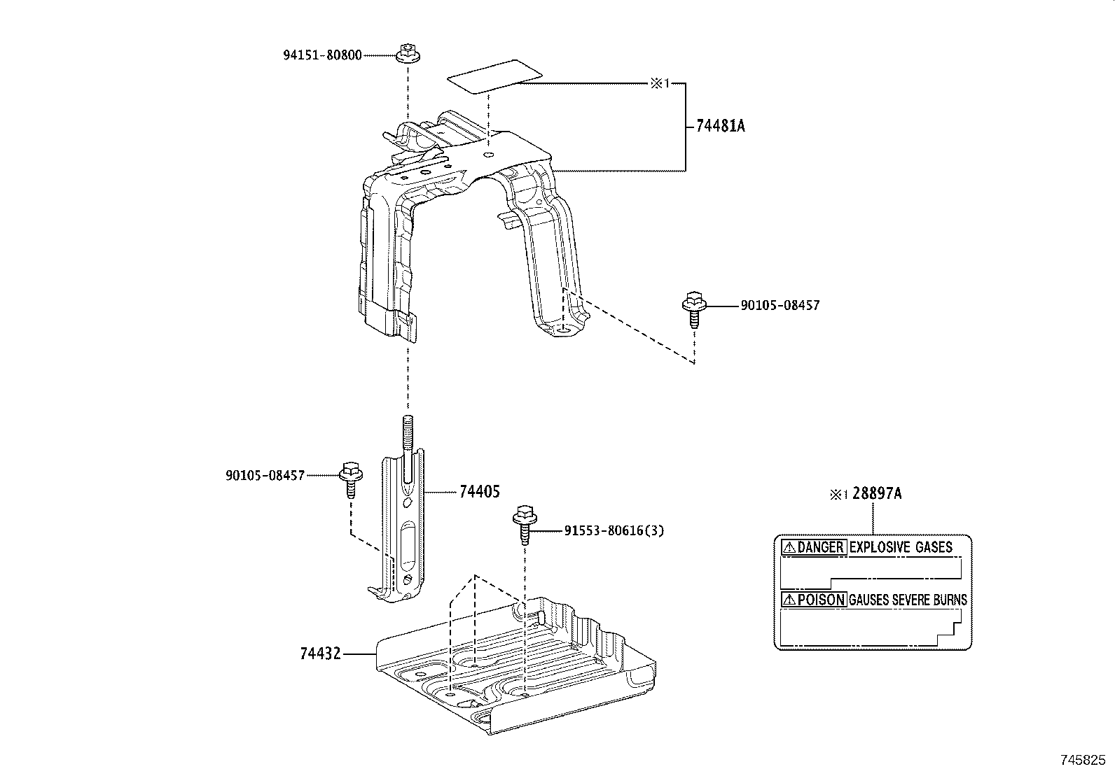 74440-78010 CLAMP, BATTERY product image
