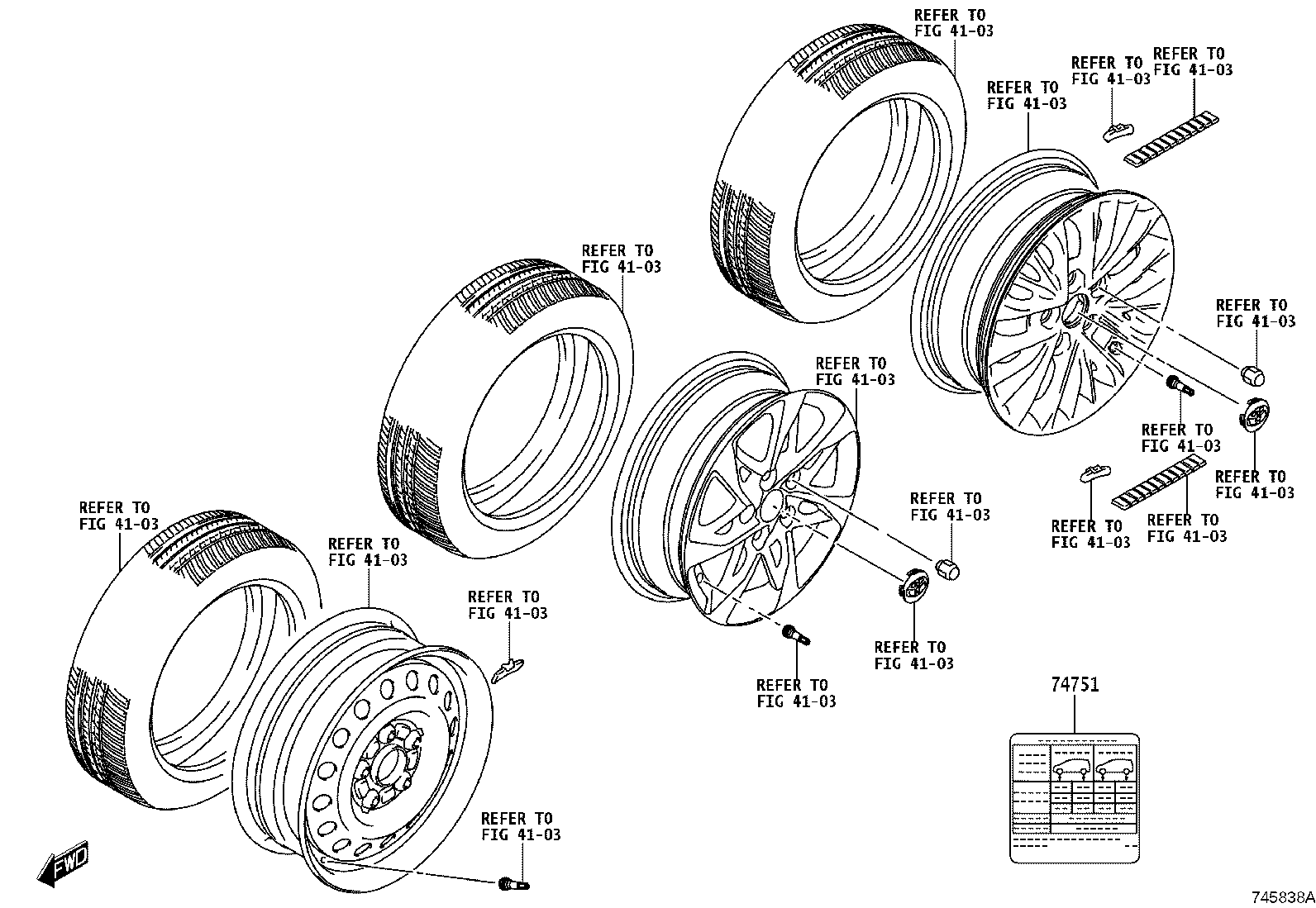 42661-WC006 LABEL, TIRE PRESSURE INFORMATION product image