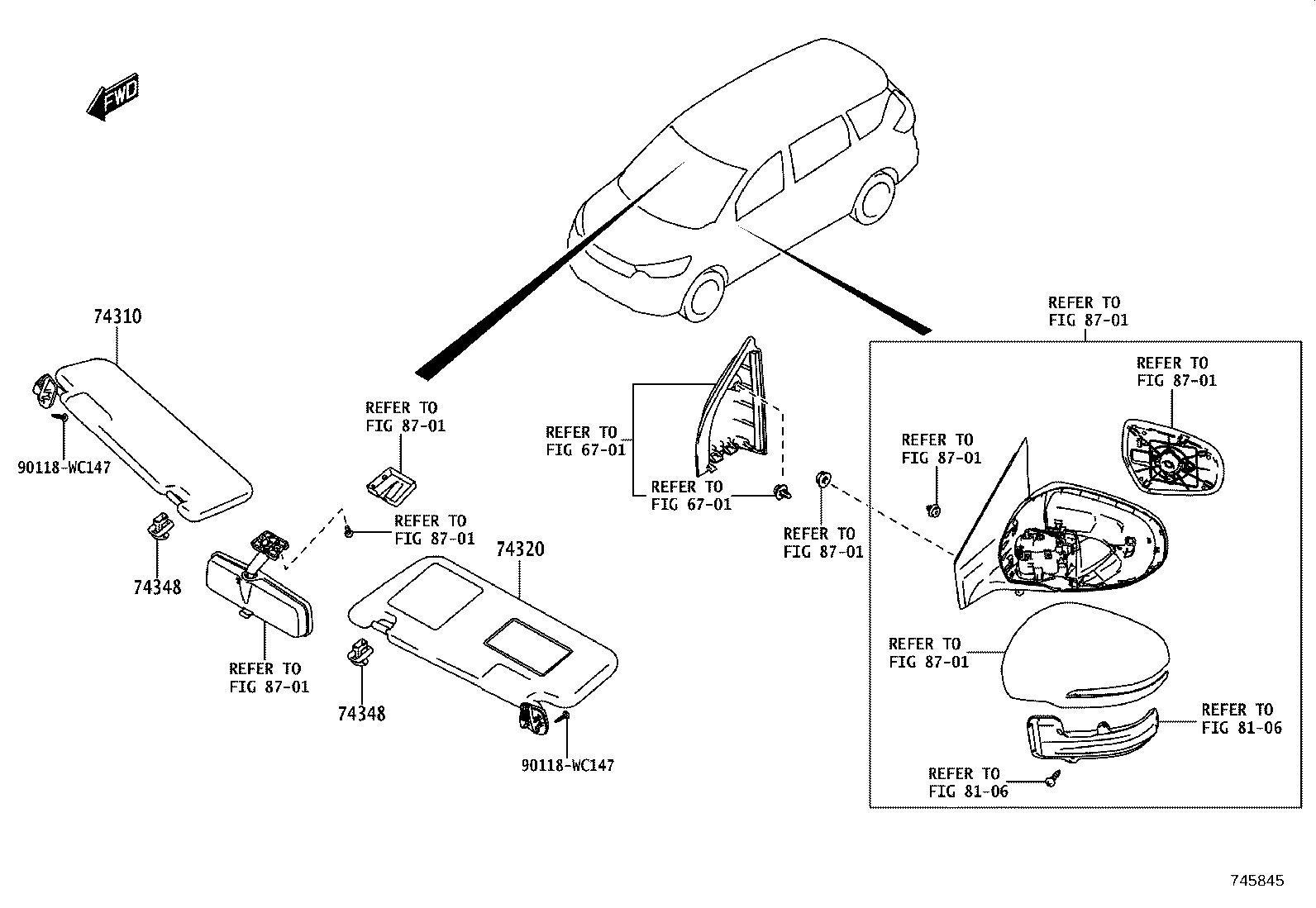 74250-WC001 ARMREST ASSY, REAR RH product image