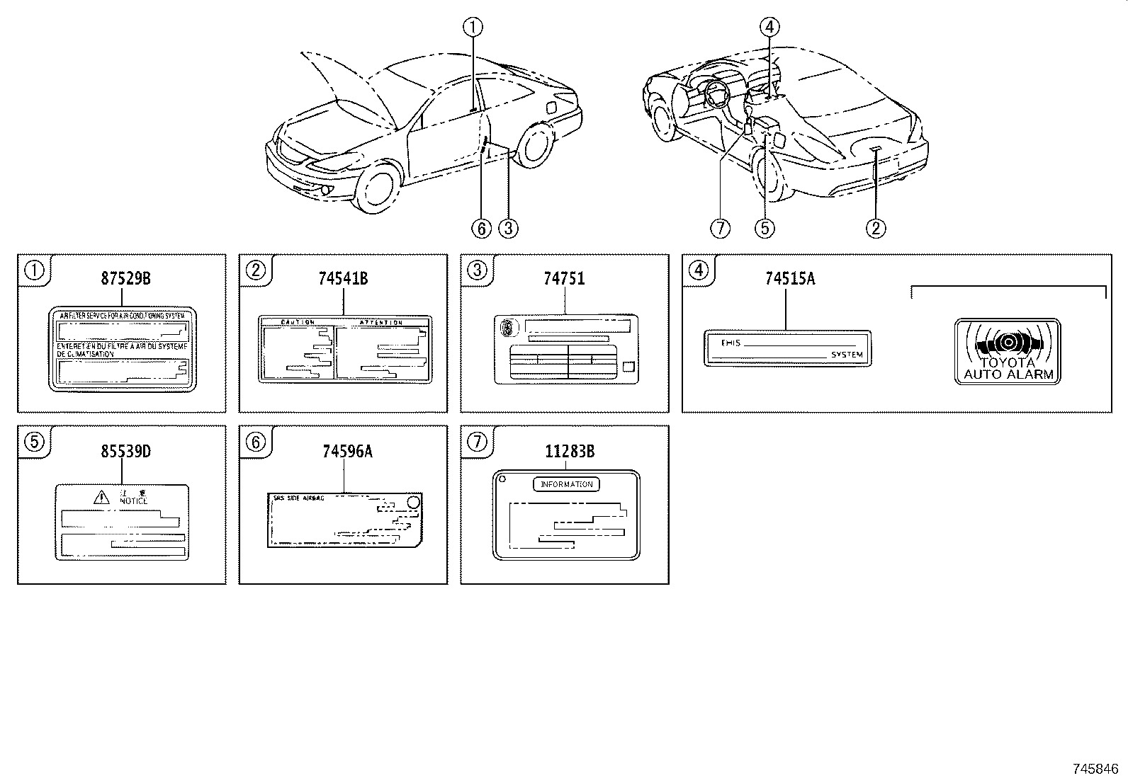 42661-AA080 LABEL, TIRE PRESSURE INFORMATION product image